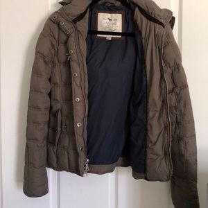 AF fur lined hooded puffer jacket